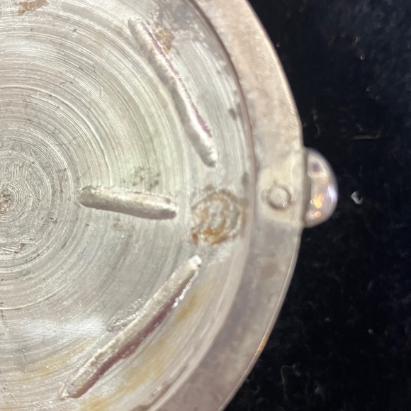 Silver-plated handheld compact/mirror - Picture 6 of 7